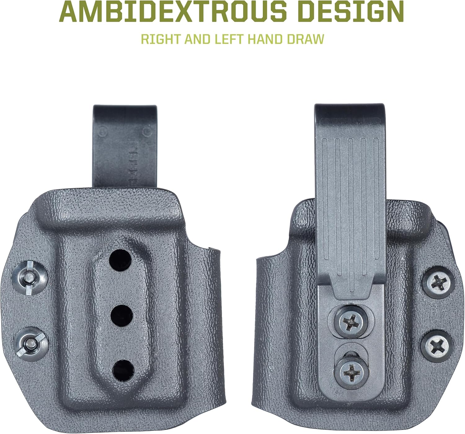 Mag Holder for 9mm/.40 Cal Double Stack MRD w/Adjustable Retention, Mag Carrier for Concealed Carry, Weber Tactical OWB & IWB Boltaron Magazine Holster, Ambidextrous, USA Made, Right & Left Hand