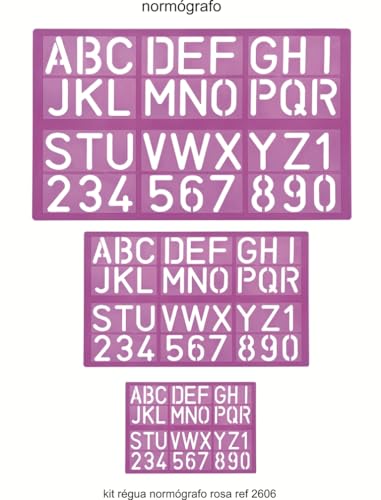 Kit Normógrafo rosa
