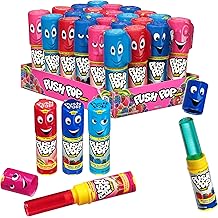 Push Pop Halloween Candy Variety Pack, 24Ct Bulk Individually Wrapped Lollipops for Party Favors in Assorted Flavors, Full Size, Fun Hard Candy For Birthday, Trick or Treat, Halloween Bowls, Gifts