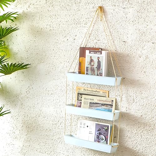 Miniatura 6 de LaLaGreen - Maceta colgante de pared  Colgador de tres niveles de 16 pulgadas para suculentas, maceta de hierbas de interior, moderna maceta de