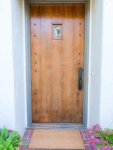 Miniatura 3 de KAF Home - Felpudo de fibra de coco con resistente resistencia a la intemperie, respaldo de PVC antideslizante, 17.2 x 30.0in, altura de pila de