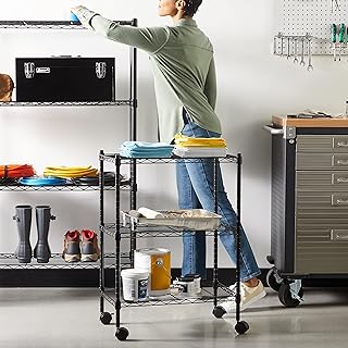 Estantería metálica con ruedas y 3 baldas - hasta 99.8kg - excelentes opiniones