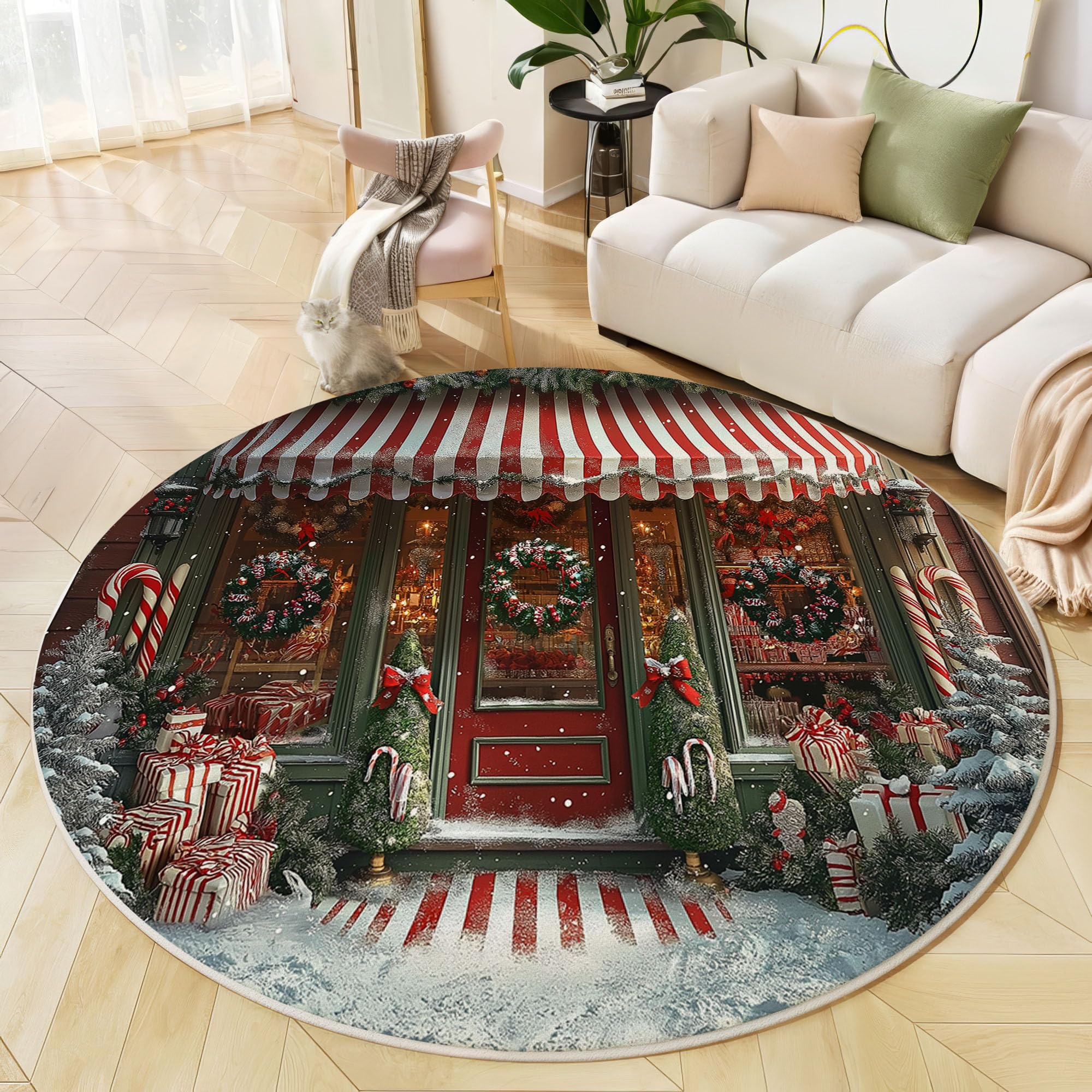 Tapis vitrine de Noël antidérapant idéal pour décorer la chambre ado