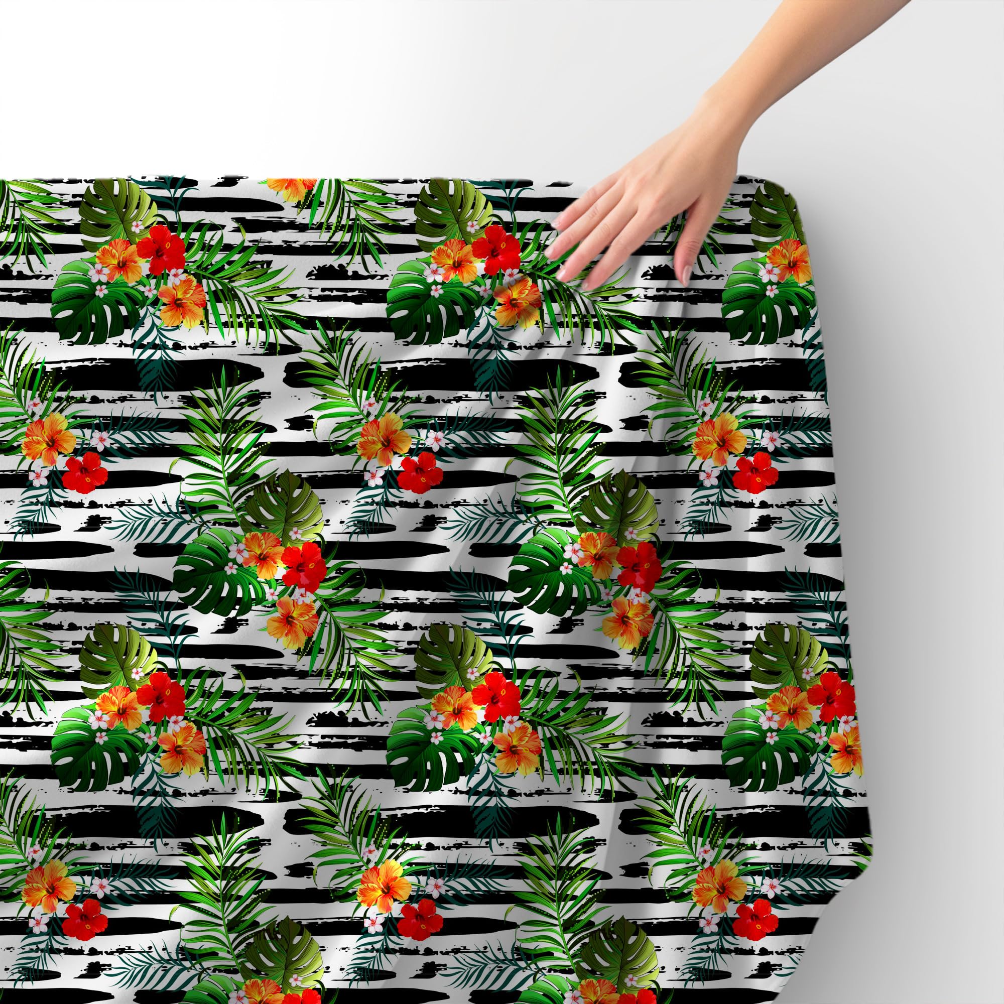 HEKO PANELS Tkanina velvet obiciowa drukowana, Kwiaty, 5 metrów 140 x 500cm