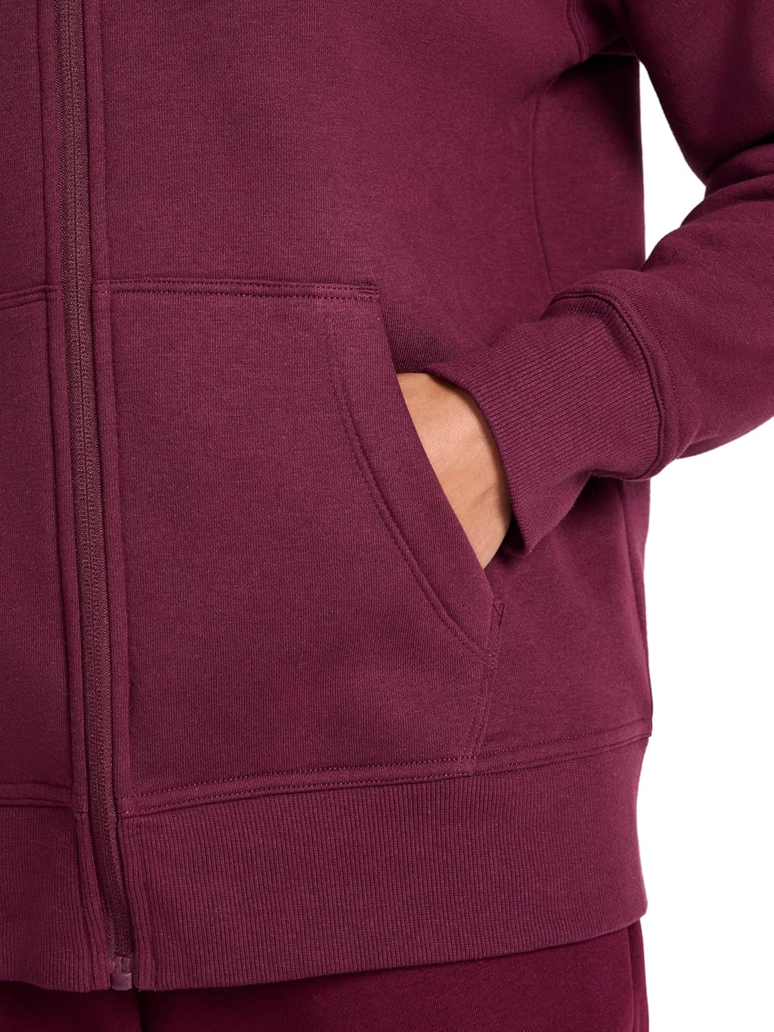 Reebok womens Rhinestone Full-zip Hoodie, Standard Fit, Midweight Cotton-poly Fabric - Image 5