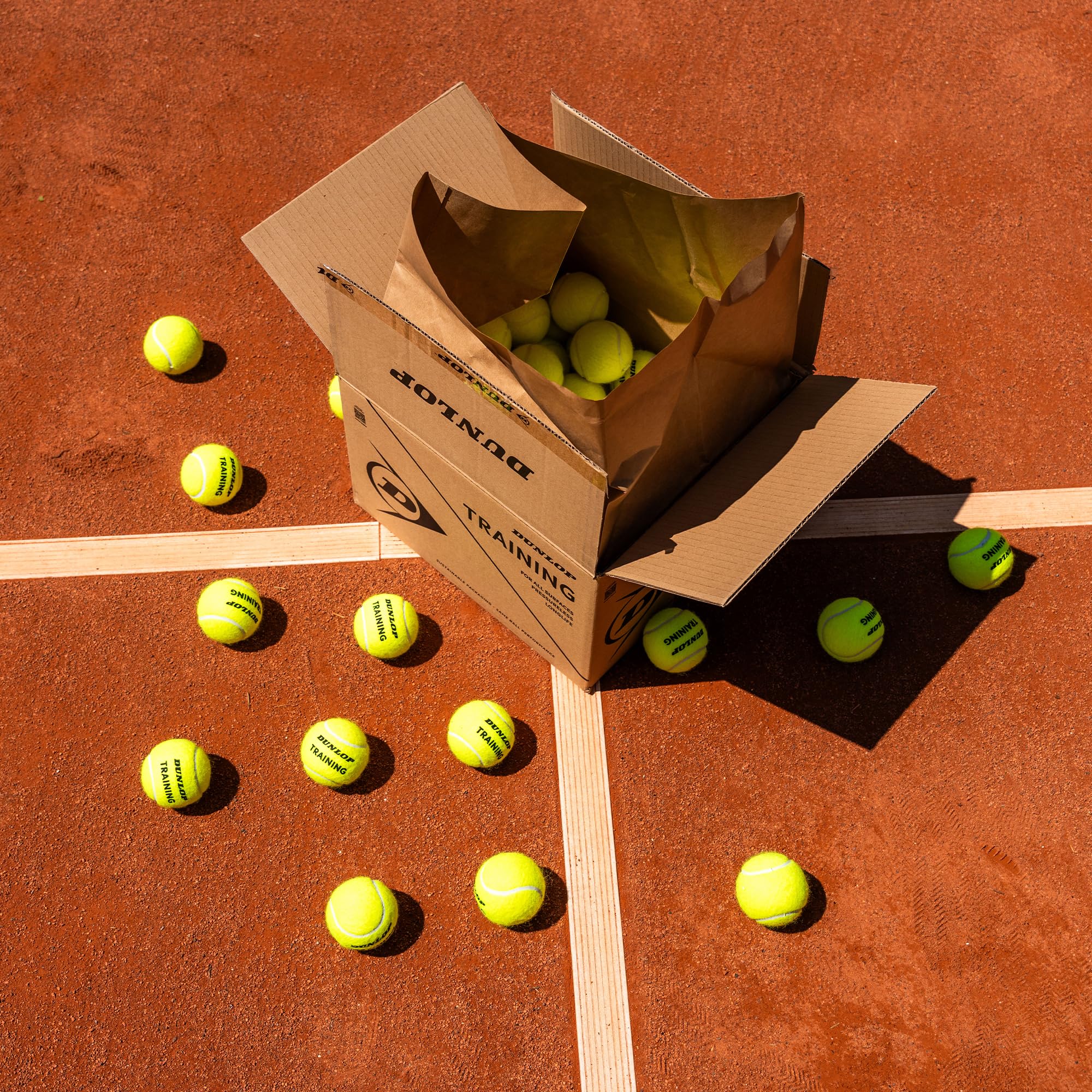 DUNLOP Allenamento con palline da tennis, per allenamenti e sessioni di allenamento, 72 palline