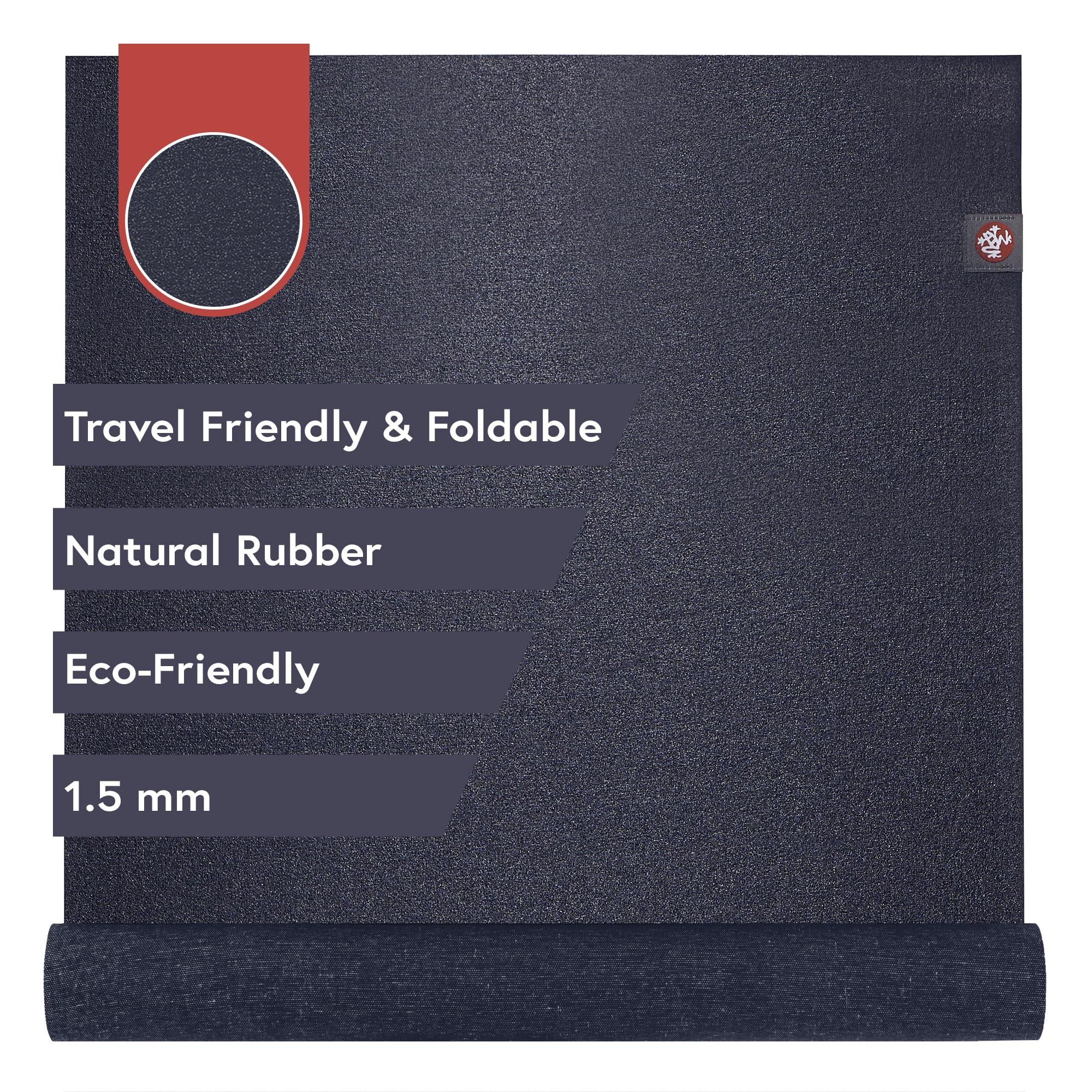 Manduka Eko Superlight Travel Yoga Mat Midnight 200 cm — image 1
