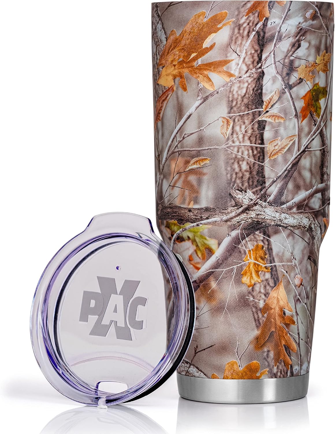 XPAC 44 Ounce Double Vacuum Wall Stainless Steel Tumbler with Lid, Camo, Fits in a 3.5" Wide Car Beverage Holder