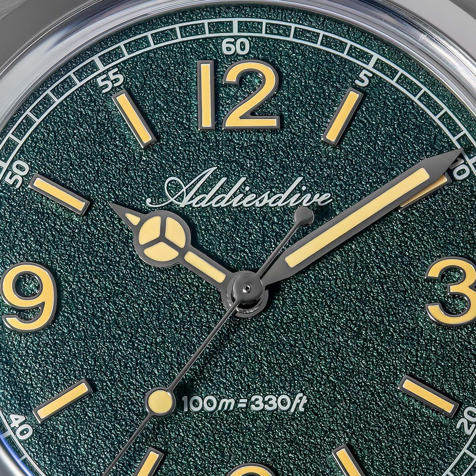 ADDIESDIVE Luxus Herren Quarzuhr Japan VH31 Quarzwerk 100m wasserdichte Edelstahl Armbanduhr BGW9 Super Luminous Bubble Spiegelglas 36mm Herren Analog Uhr AD2518