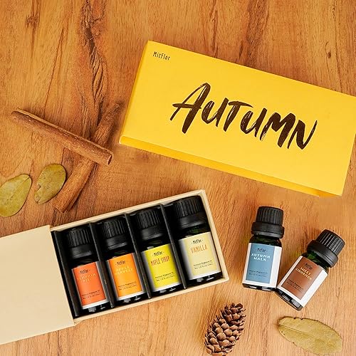 Miniatura 3 de Aceite aromático MitFlor Autumn - Juego de 6 aceites perfumados de primera calidad, aceites esenciales de otoño para difusores para el hogar, aromas