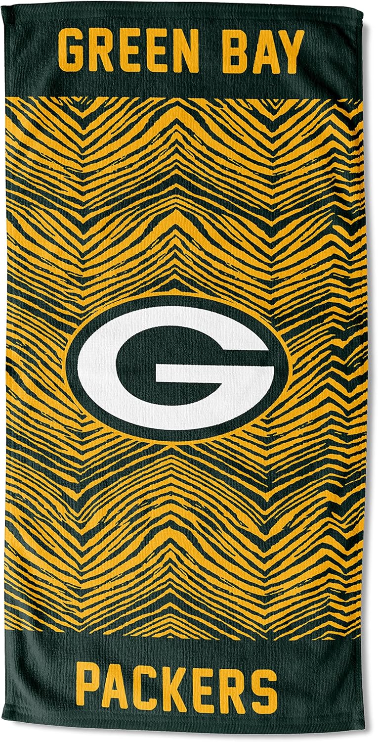 Northwest Zubaz NFL Classic Zebra Print Beach Towel, 30x60