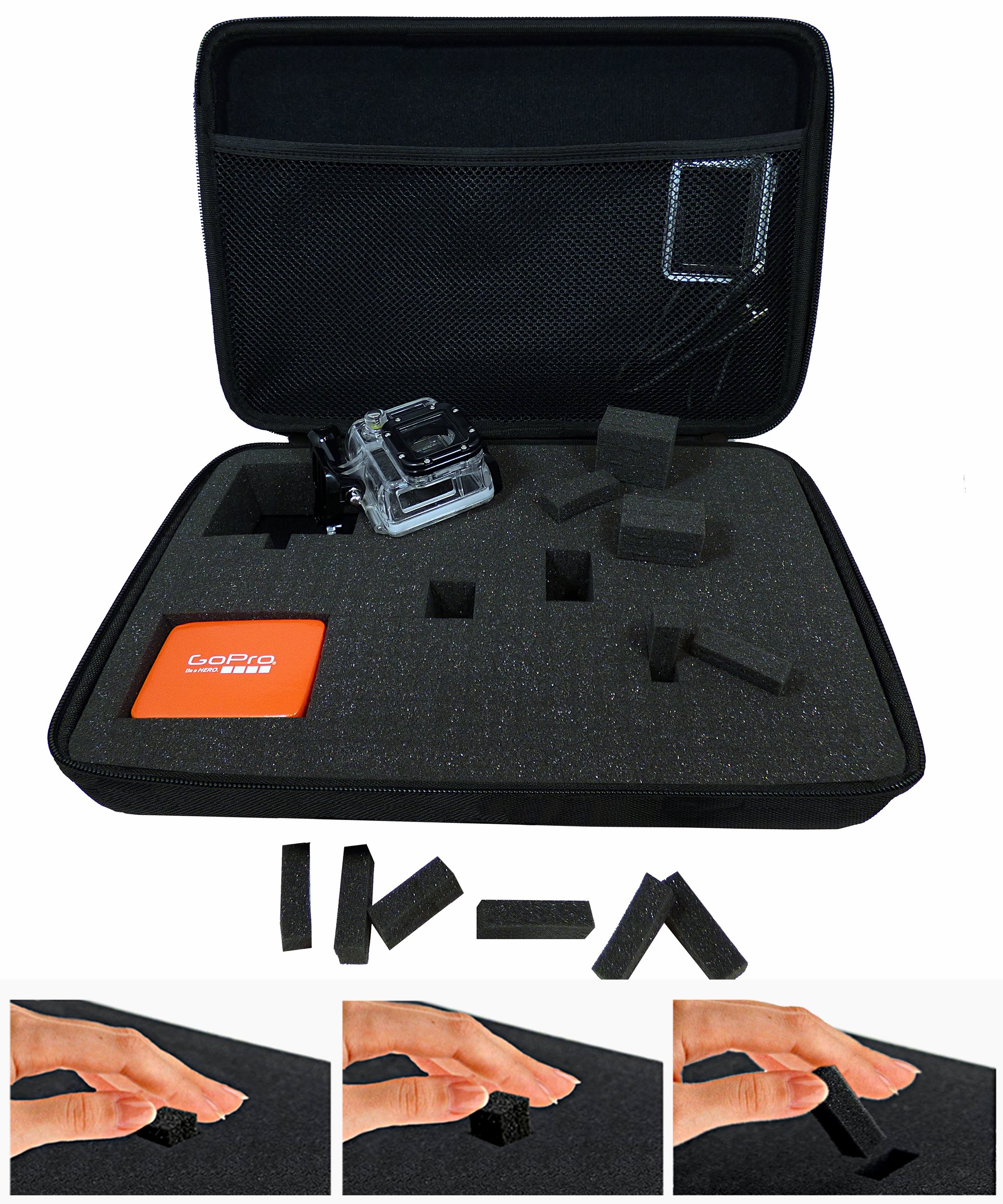 GoPro Camera Case Customized for GoPro Hero 5/4/3+/3/2/1 and Accessories - Great for Travel & Equipment Storage, Shockproof & Weather Protection, Best GoPro Camcorder Cases - Extra Large