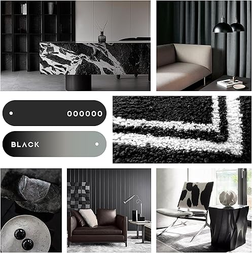 Vista 27 de Tititex Alfombra de baño de lujo con marco blanco y negro, 20 x 32 pulgadas, alfombra de baño de microfibra extrasuave y absorbente, alfombra
