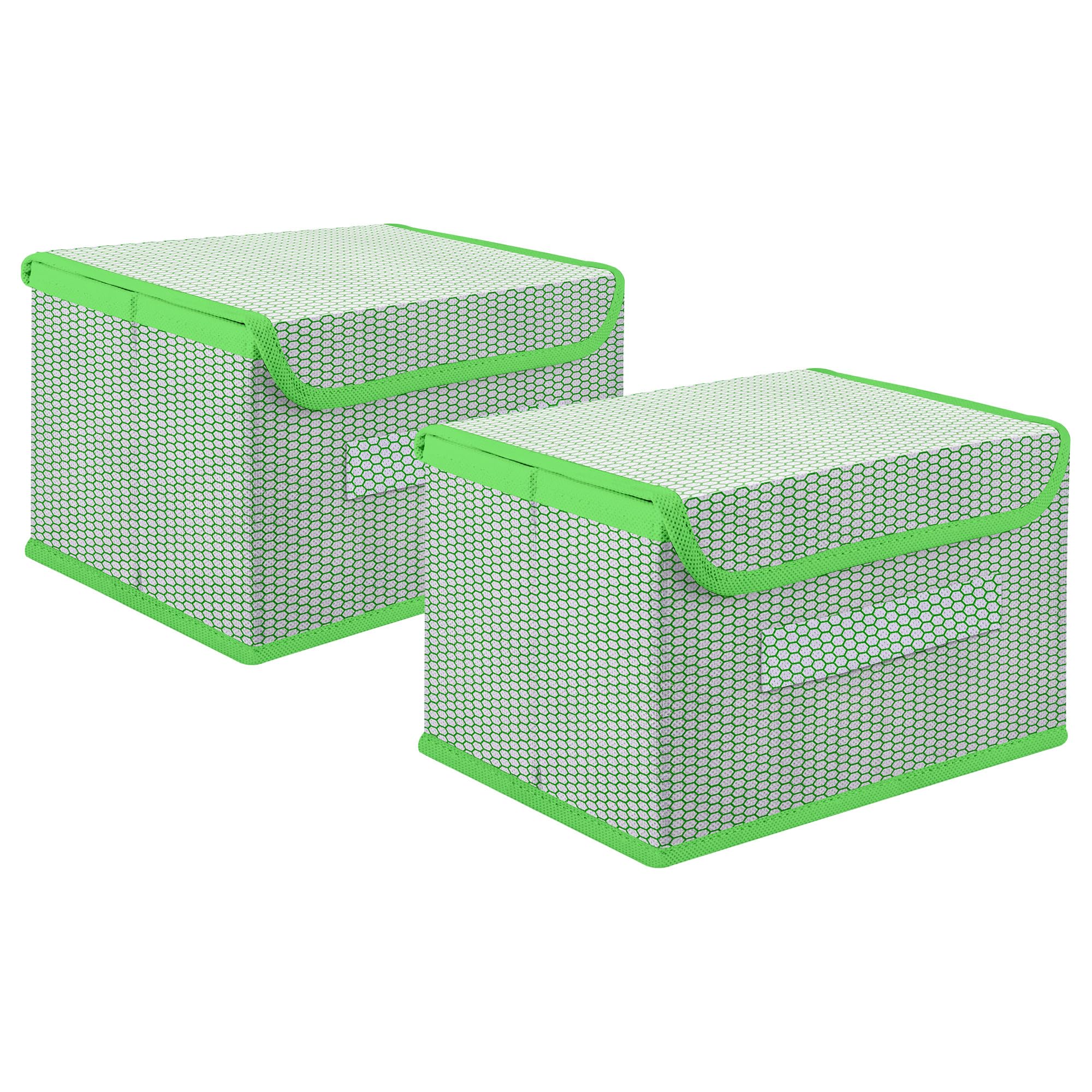 Amazon Brand - Solimo Large Drawer Storage Box | Non-Woven Clothes Organizer For Toys | Storage Box with Handle (Green, Pack of 2) (B0D1VDQ7L2) Amazon Price History, Amazon Price Tracker
