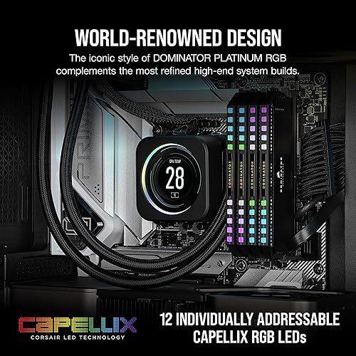Miniatura 4 de Corsair Dominator Platinum RGB DDR5 32 GB (2 x 16 GB) 6400 MHz C32 Intel optimizada memoria de escritorio (regulación de voltaje incorporada,