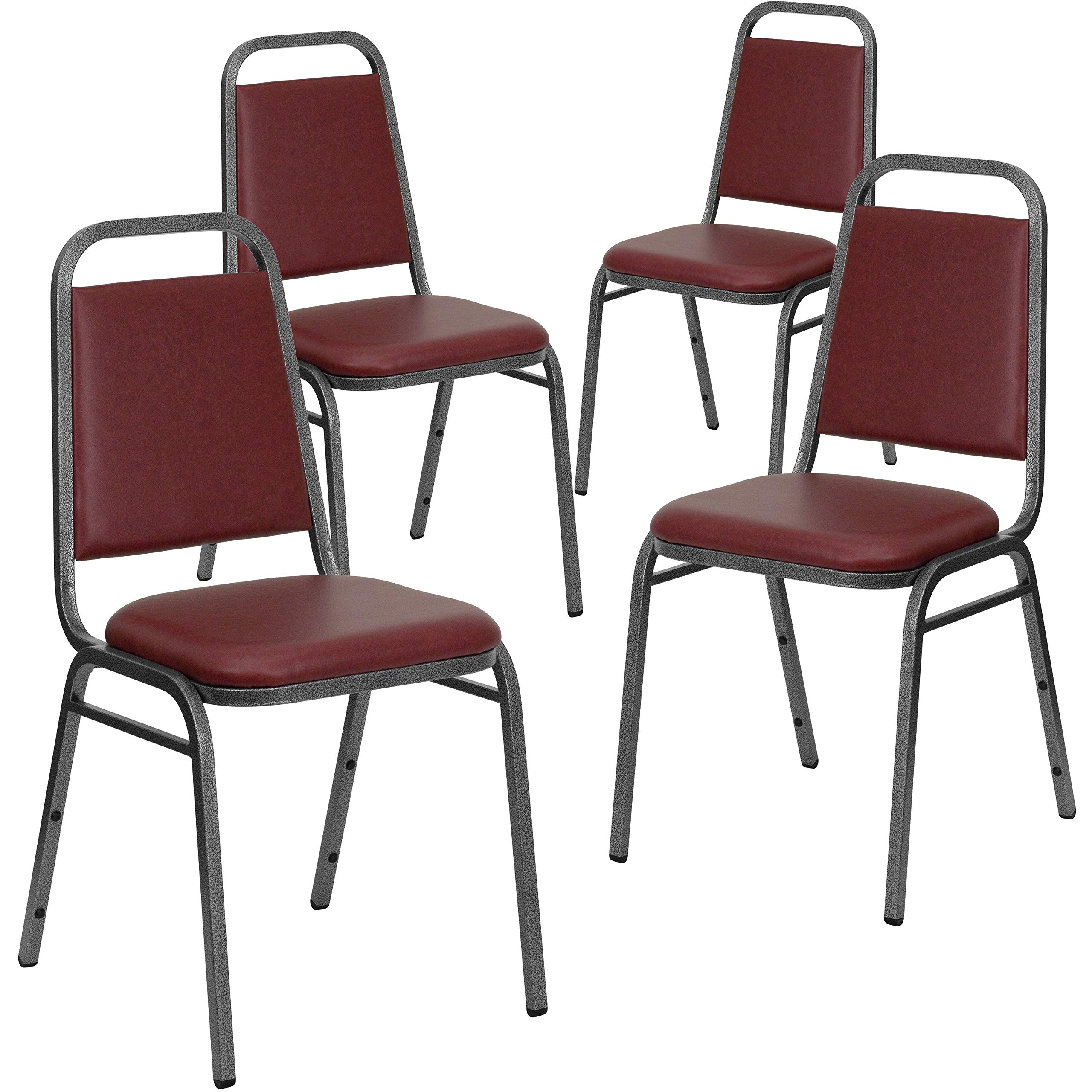 Flash Furniture Hercules Vinyl Banquet Chair, Burgundy, 4-Pack
