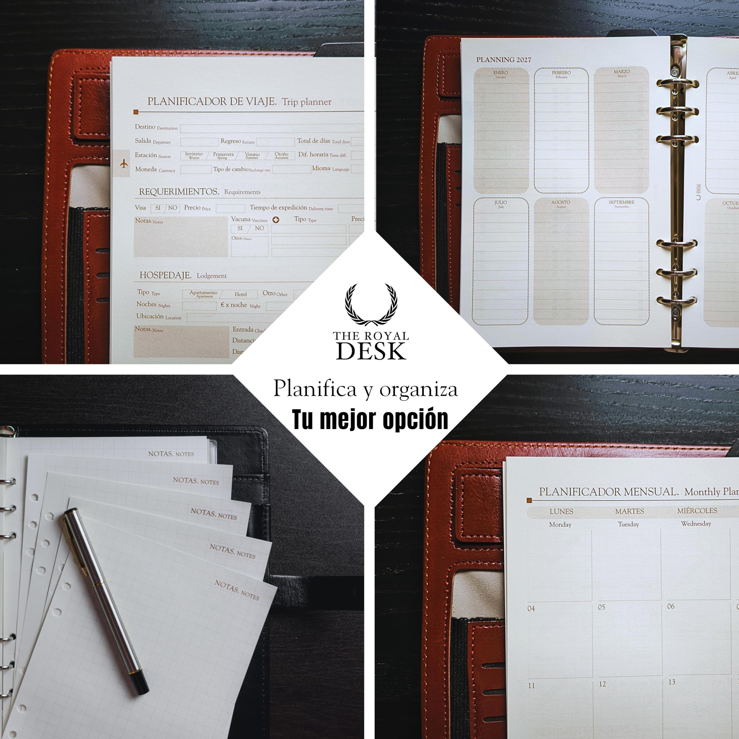 Agenda 2026 A5 Premium Con Vista Semanal, Tapa Dura, Marcador