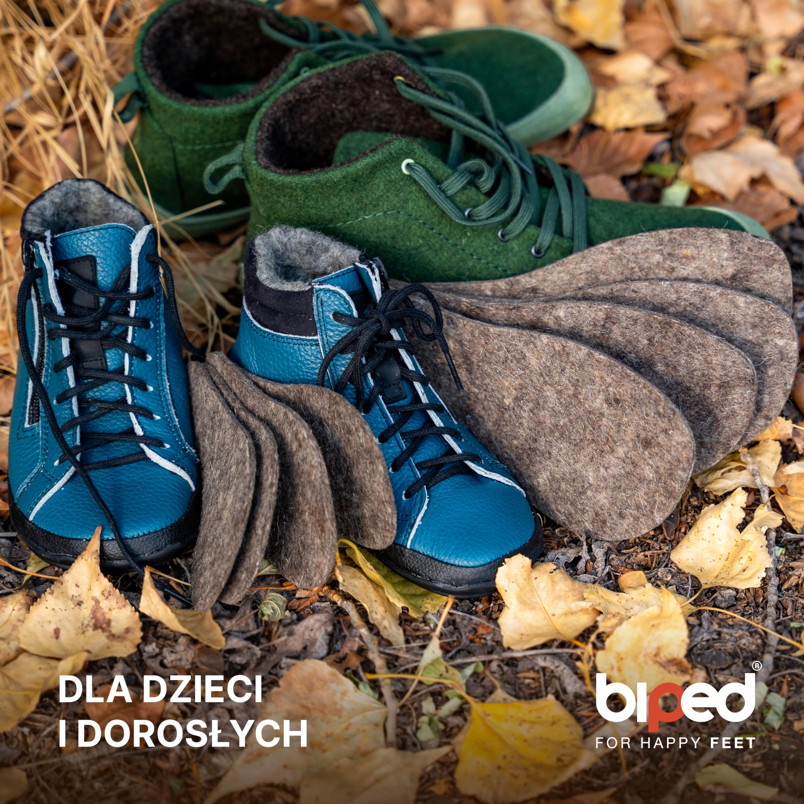 biped minimal sole ZUBIRI - 2 pary wkładek do butów barefoot - wkładki z prawdziwego filcu wełnianego - pasują do butów minimalistycznych dla dorosłych i dzieci(42)