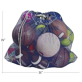 Handy Laundry Mesh Equipment Bag, Royal Blue - 24 x 36 - Adjustable, sliding drawstring cord closure. Perfect mesh bag for parent or coach, making it easy to transport.