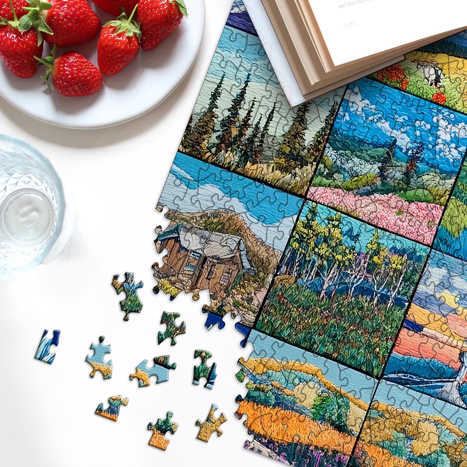 Extra Large Natural Scenery 1000-Piece Jigsaw Puzzle for Adults - Challenging Irregular Shapes, No-Dust Puzzle Board, Family Time, Ideal Gift for Puzzle Lovers, Finished Size 31.5 x 16.4 inch