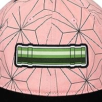 Vista 4 de Gorra de béisbol ajustable negra con logotipo bordado de Demon Slayer