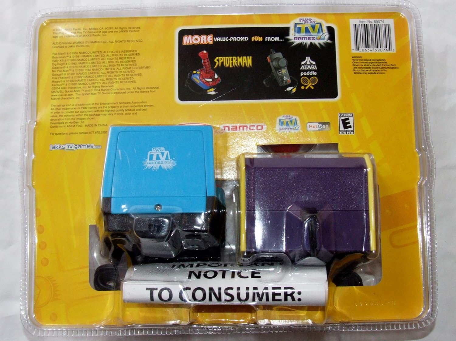 Namco Jakks Plug Play Juego de juegos de TV clásicos PacMan Ms Pac