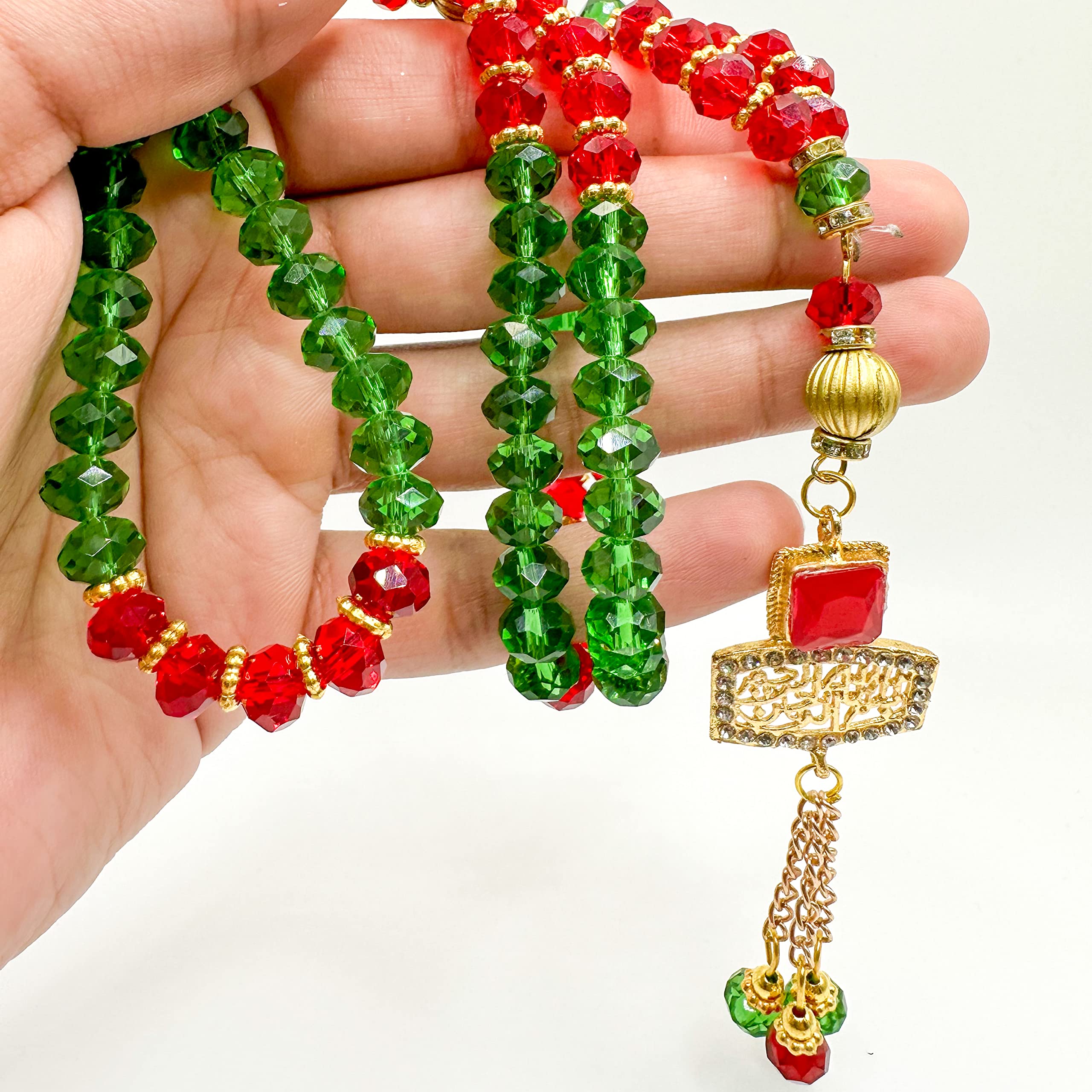 Islamic Tassel Tasbih Crystal 99 Prayer Beads Tasbeeh For Zikr And Dua Prayers - Foto 4