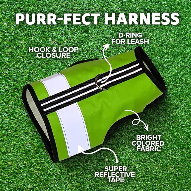 Foto 3 de 6 de Kitty Holster Arnés Reflectante para Gatos, Chaleco de Alta Visibilidad para el día y la Noche, algodón Seguro