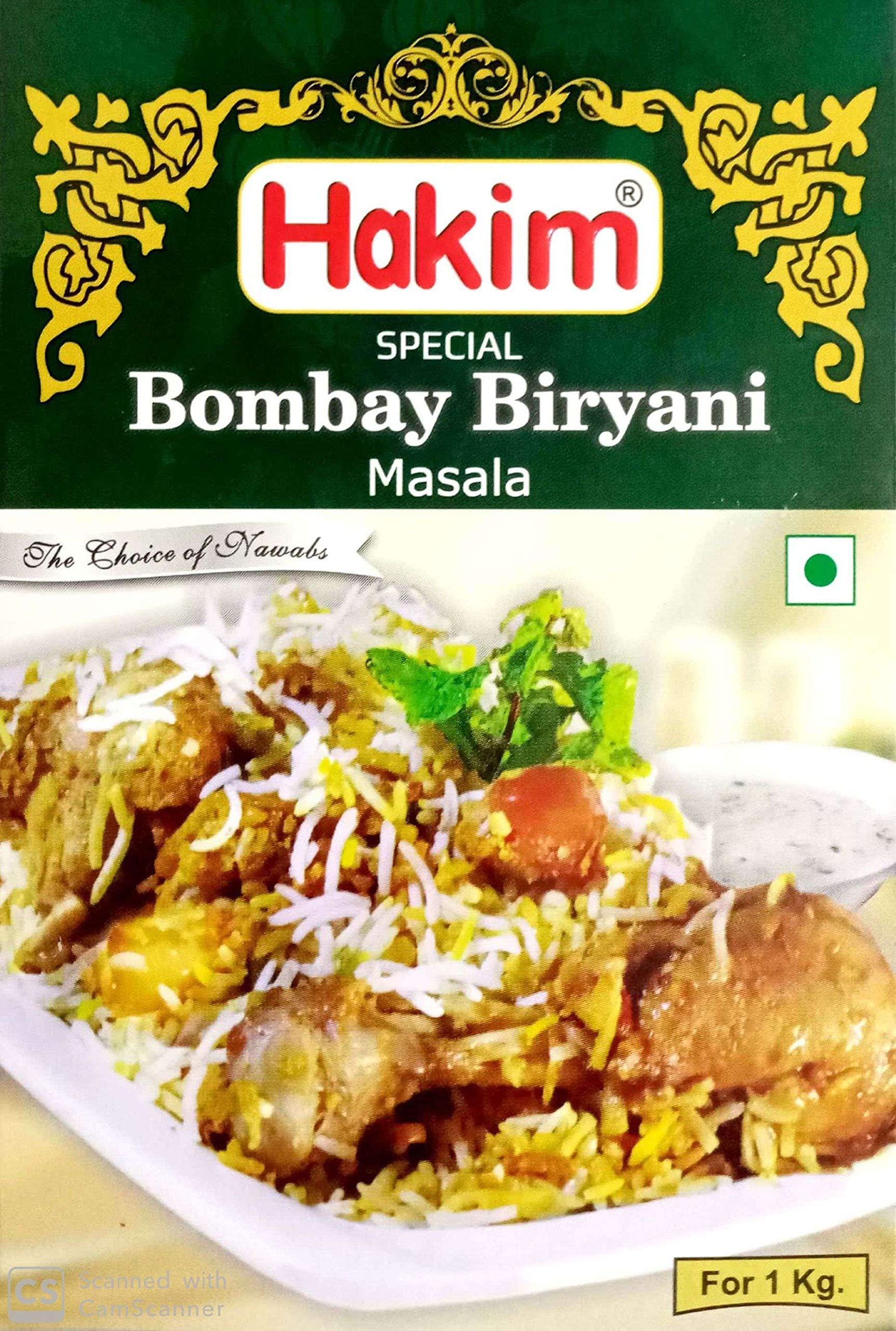 Hakim Traditional Spice Mix Bombay Biryani Masala (50 Grams Each) - Set of 3
