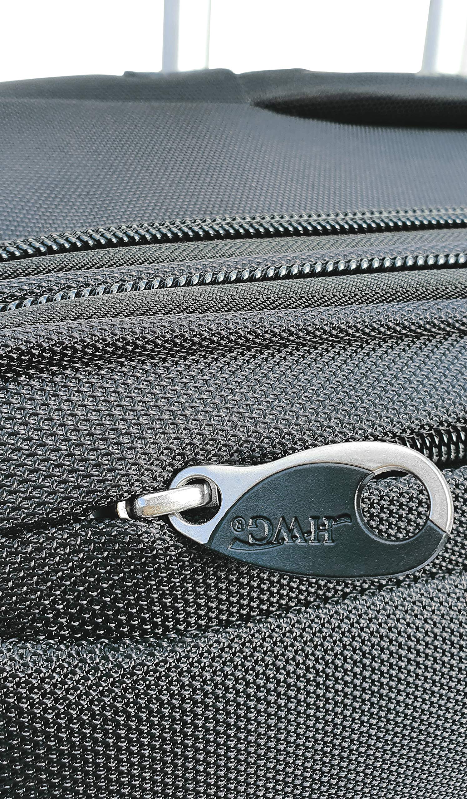 HWG® Pilotenkoffer mit Laptopfach - 4 Rollen Businessgepäck Trolley - Reisegepäck Reisekoffer - Aktenkoffer für Business - Schwarz, 45x50x25 cm