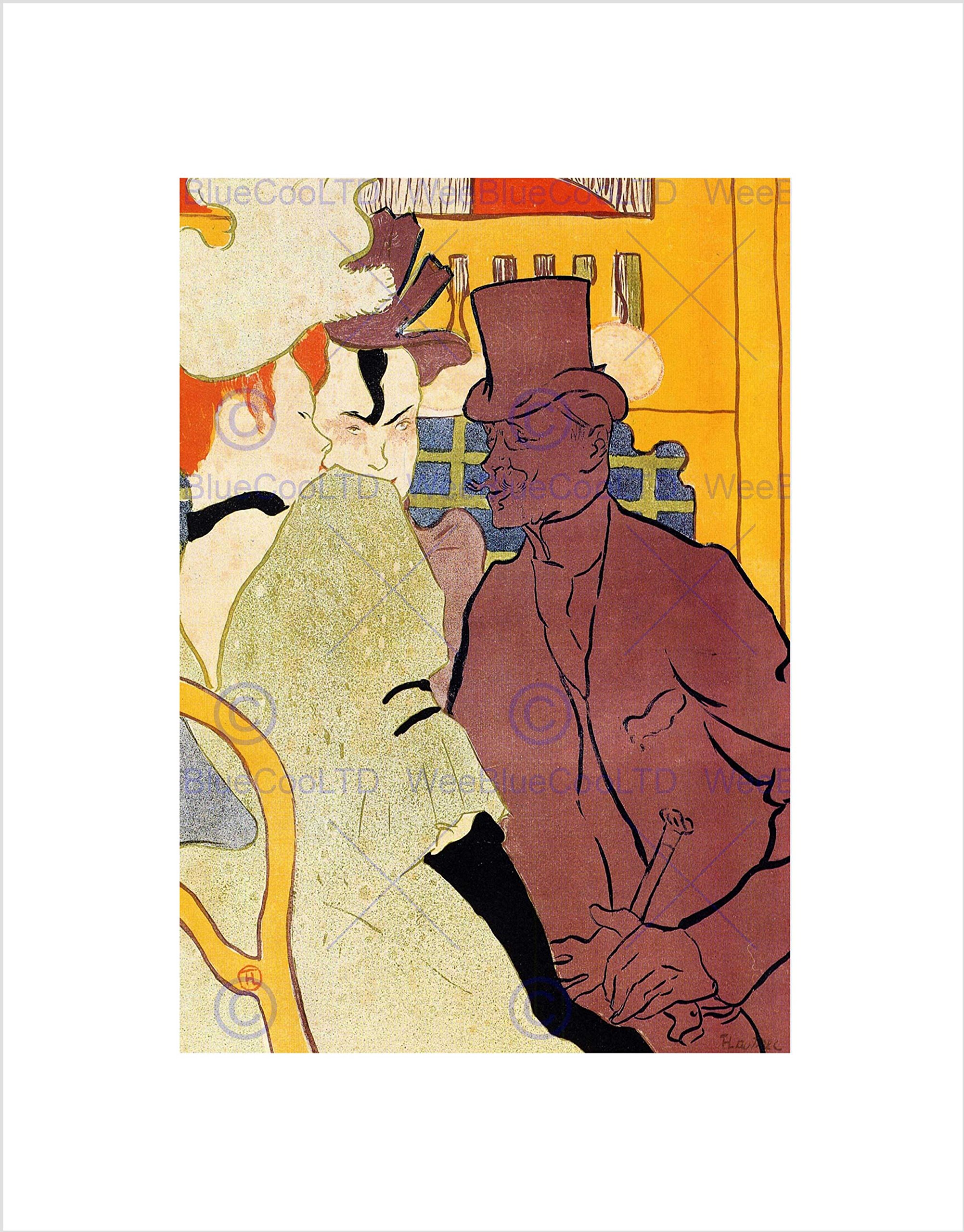 Wee Blue Coo Toulouse Lautrec English Man Moulin Rouge Wall Art Print
