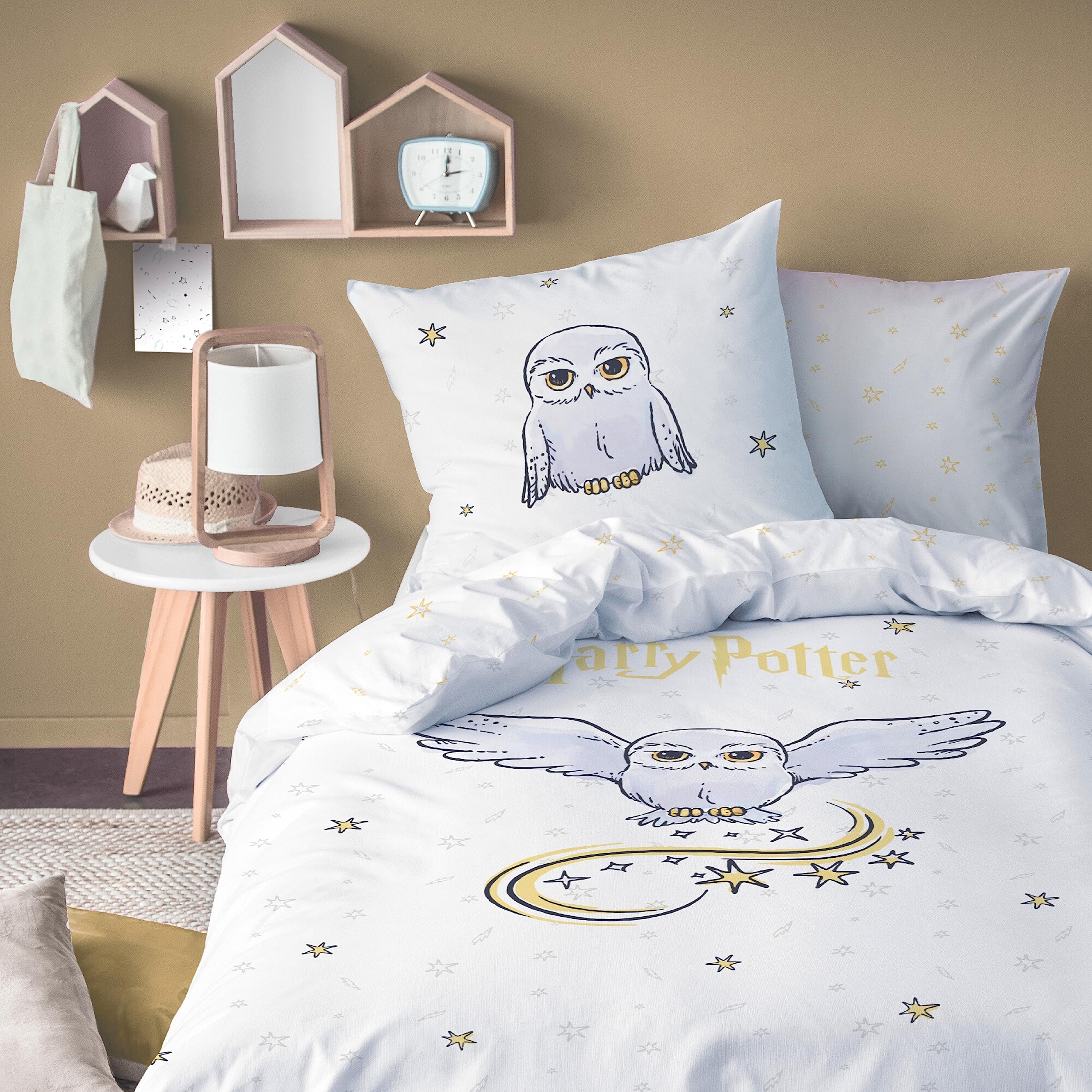 BELUM Federa Per Cuscino Harry Potter 45x45 Cm - 100% Cotone Biologico, Tessuto Half Panama, Modello A
