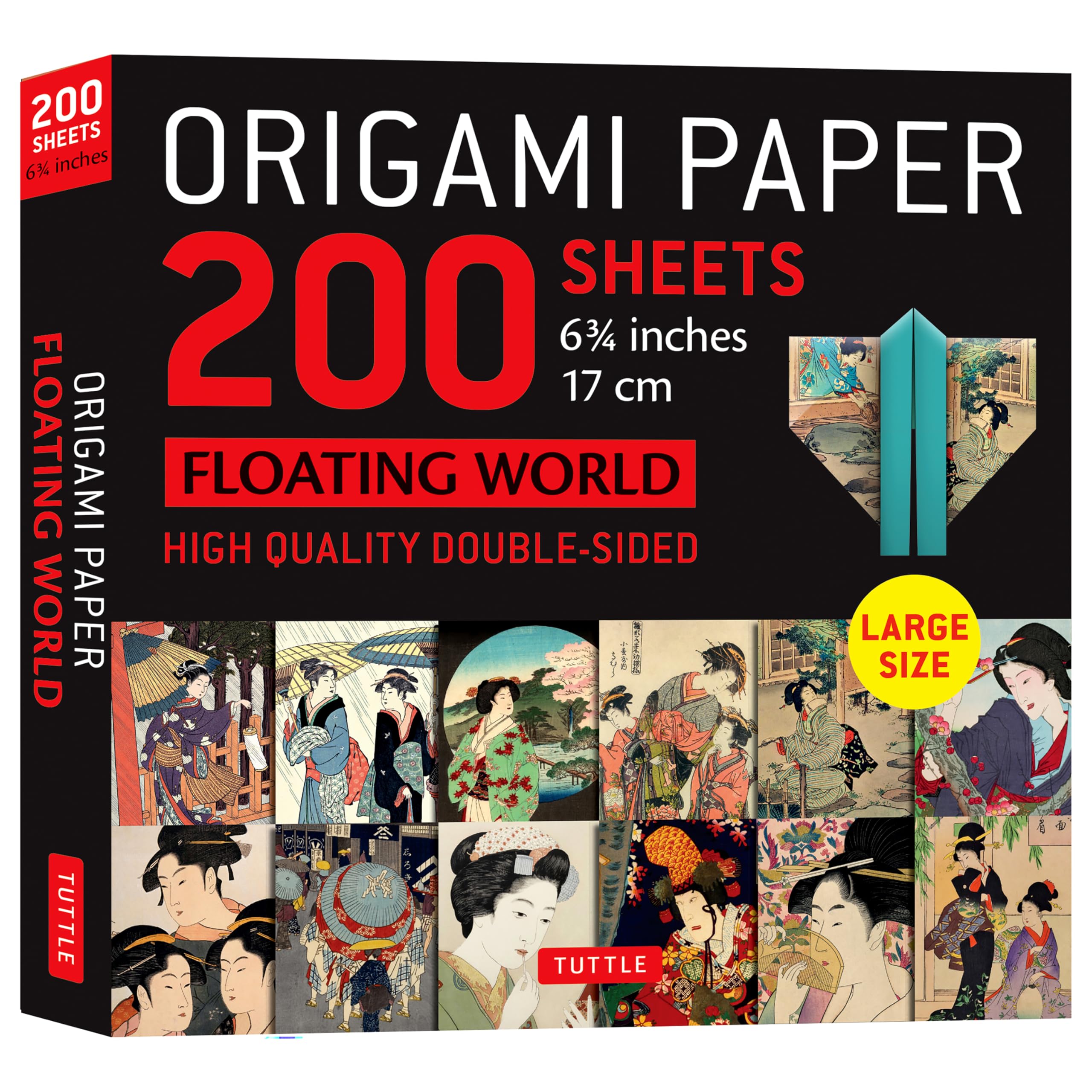 Origami Paper 200 sheets Floating World 6 3/4" (17 cm): Tuttle Origami Paper: Double-Sided Origami Sheets with 12 Different Prints (Instructions for 6 Projects Included) (Tuttle Specials)