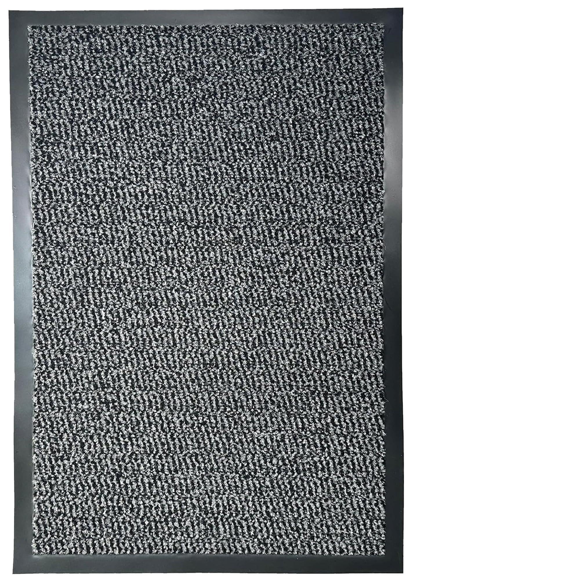 Door Mats Indoor 120cm x 240cm Grey, Washable indoor Outdoor Rugs Matts, Heavy Duty Non-slip Entrance Mat, Super Absorbent Front Door Mat Kitchen Hallway Bath Barrier Rugs (Grey & Black, 120 x 240 cm) — image 1