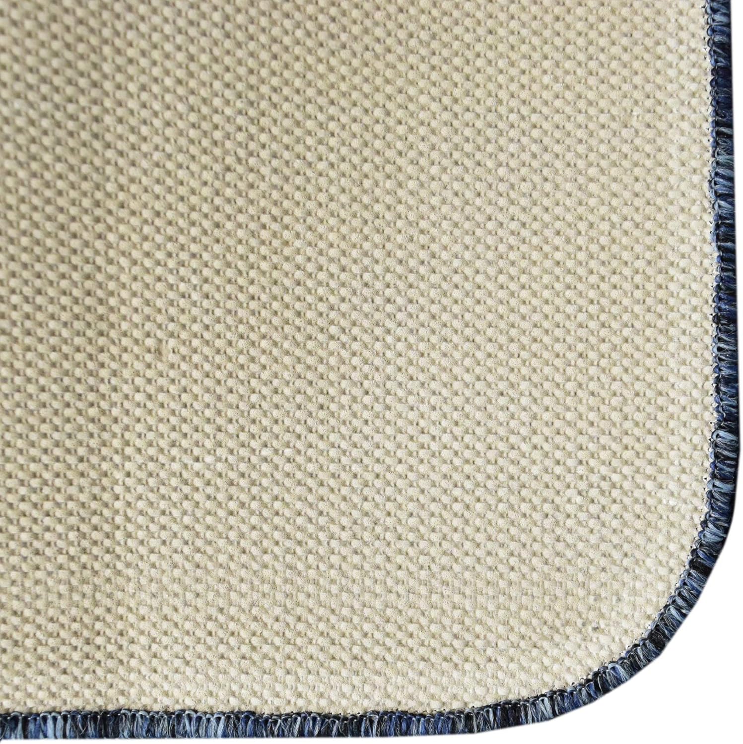 iCustomRug 100% Polypropylene Pinstriped Indoor Multi-Function Anti-Skid Soft Loop Pile Berber Carpet Utility Rug 2' X 5' Navy