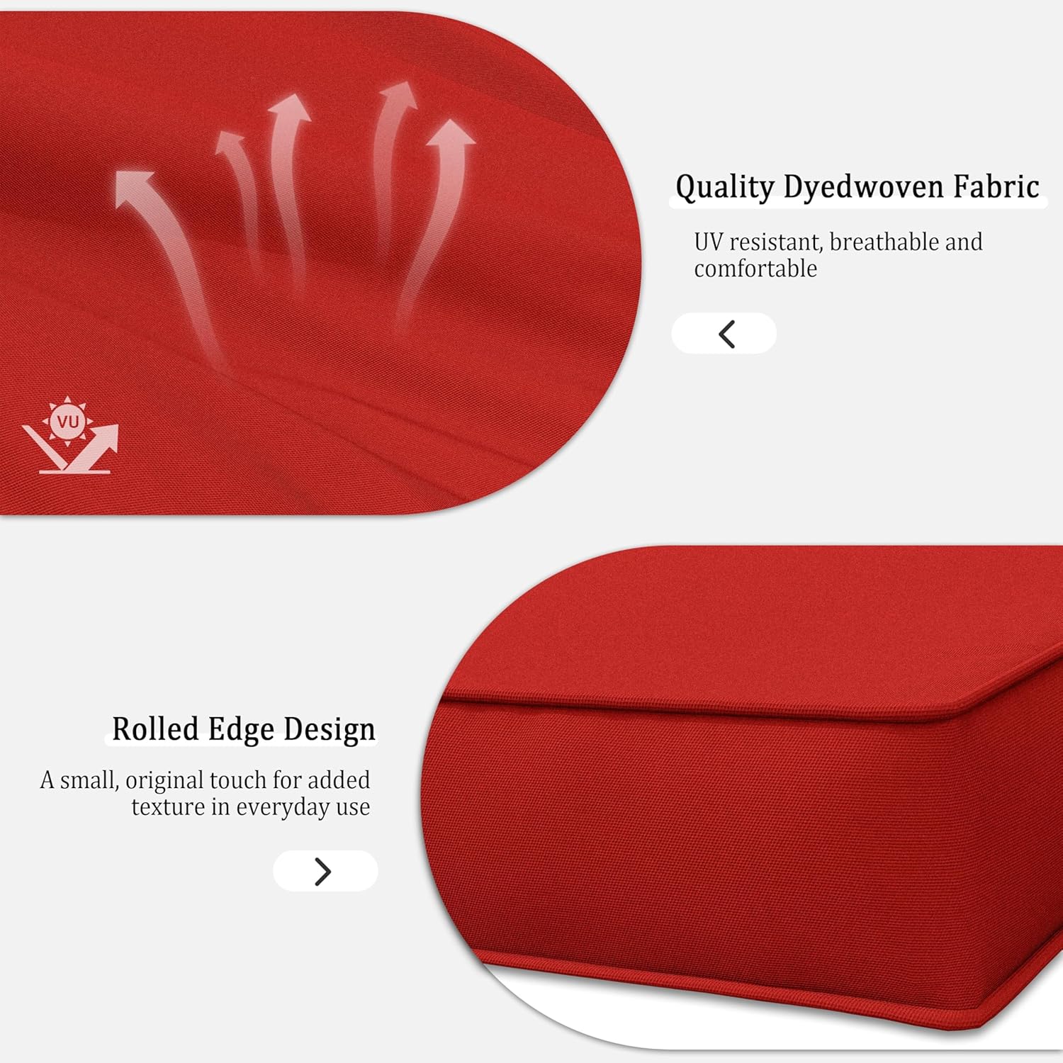 14 Pcs Outdoor Patio Cushion Covers, Replaceable Waterproof Furniture Covers, Outdoor Non-Slip Covers with Zippers, Couch 3 Sizes, Covers Only, Red