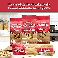 Vista 9 de Montebello Espaguetis orgánicos, macarrones italianos, bolsa de 16 onzas