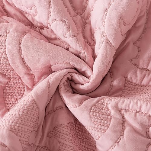 Vista 127 de NEWLAKE Juego de colcha de algodón, juego de colcha reversible de retazos, estampado real clásico turquesa, tamaño Queen Turquesa Clásico