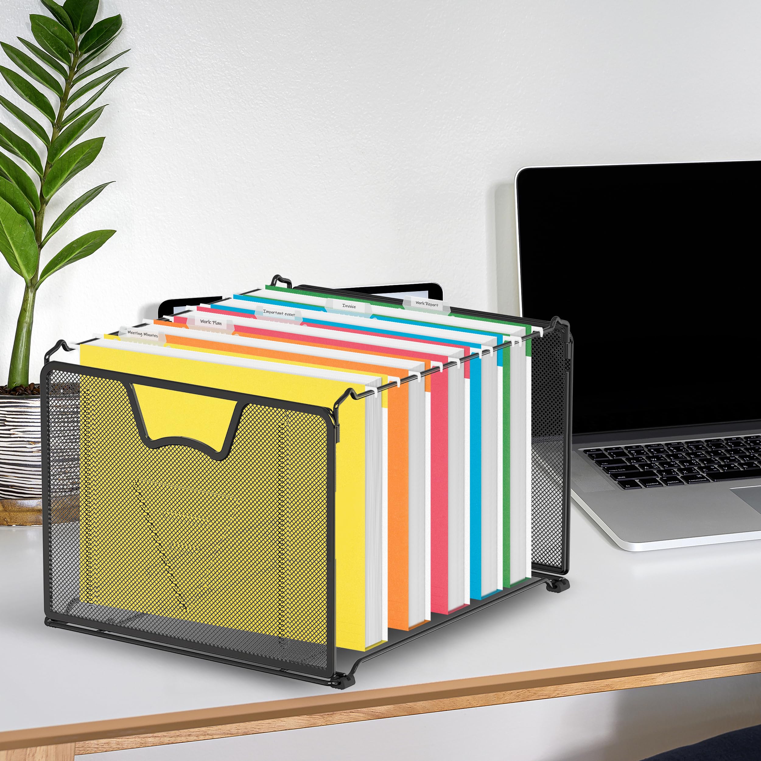 Hängemappen in Rechtsgröße, 25 Packungen, legale Hängemappen, Gelb, 23,9 x 37,8 cm, Hängemappen für Aktenschrank, 1/5 verstellbare Reiter für Büro, Schule, Zuhause