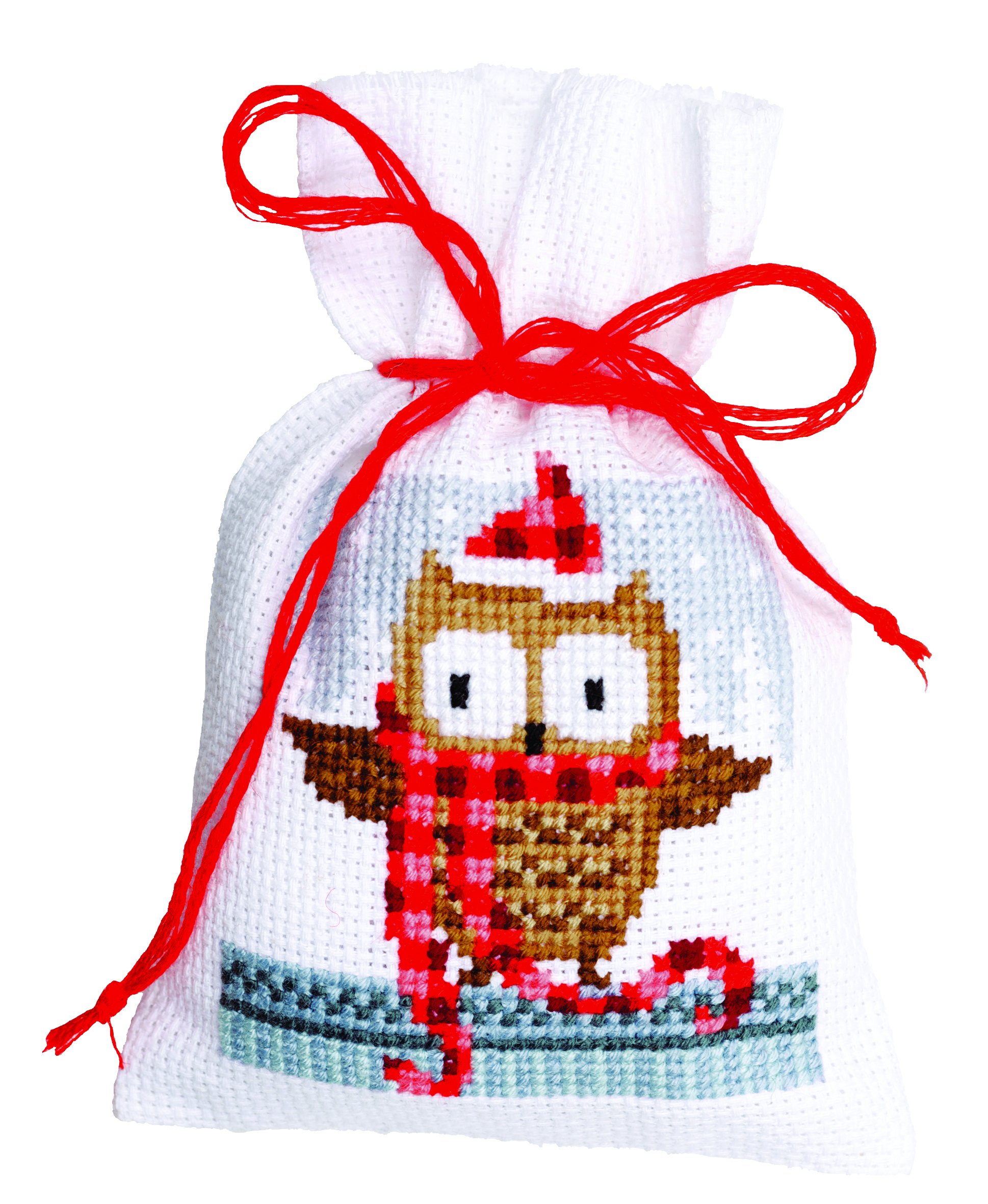 Vervaco Bags Christmas Buddies AIDA, Set of 3