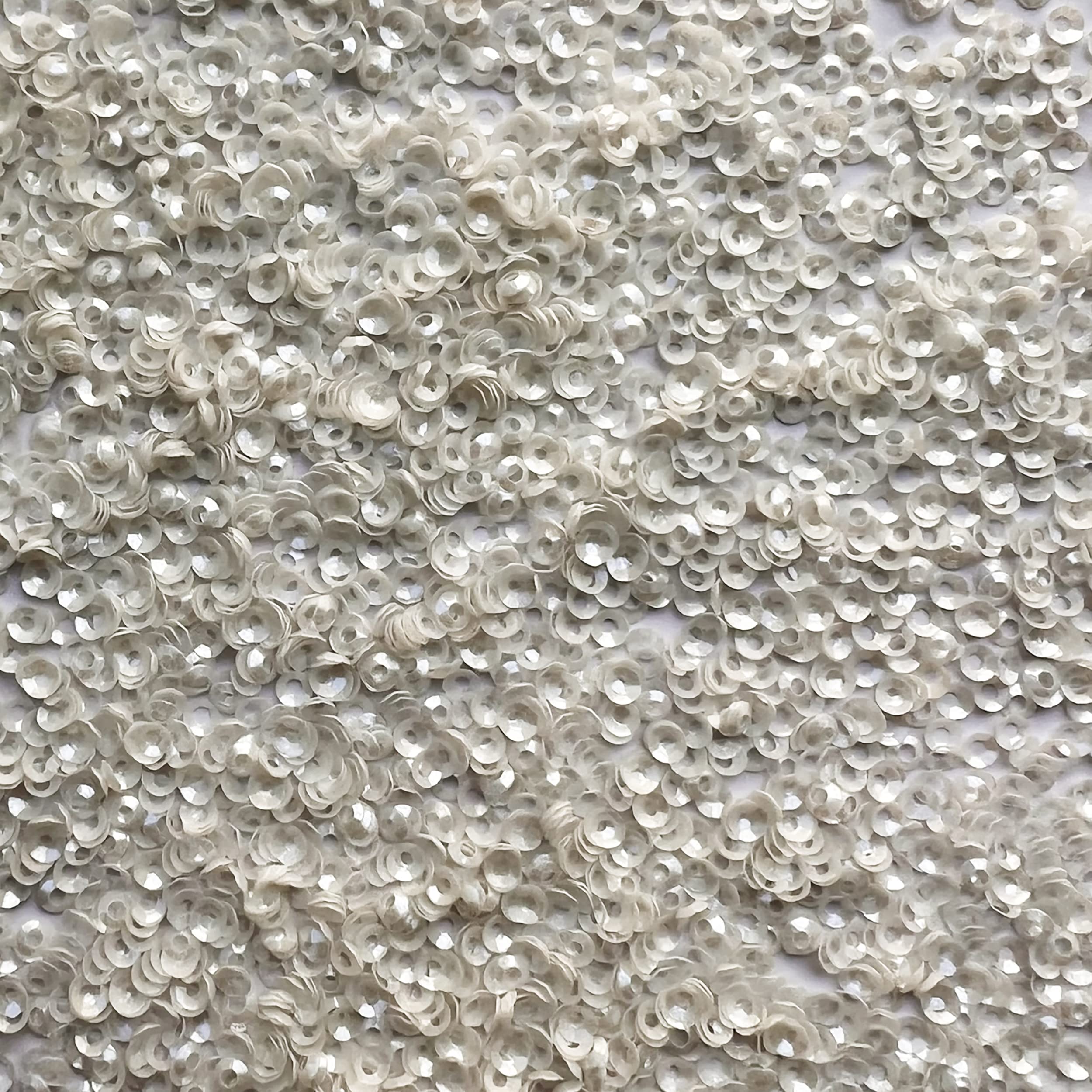 3mm Cup Sequins White Pearl Translucent Made in USA