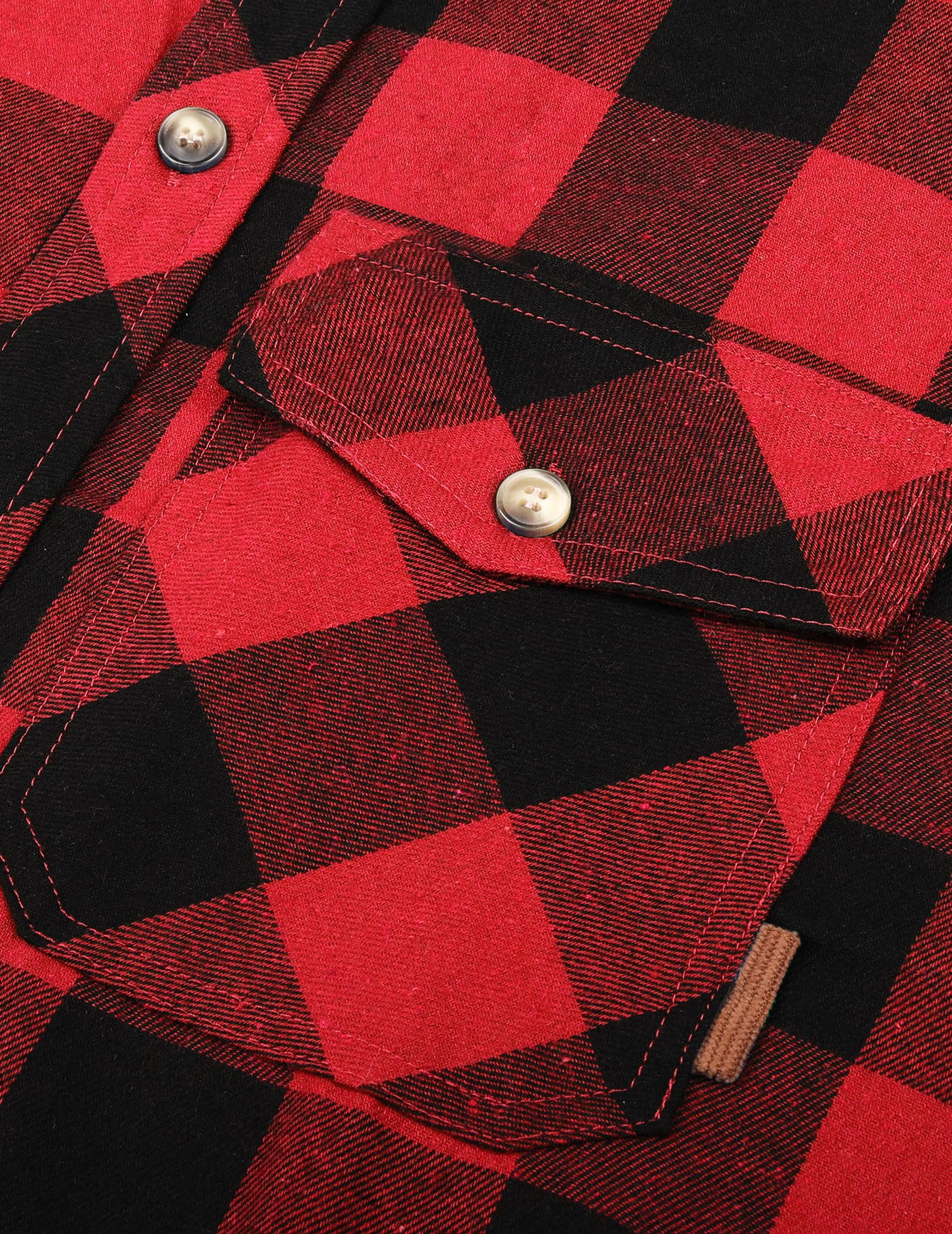 TARAINYA Camicia Flanella Uomo Quadri Cotone Manica Lunga Regular Fit