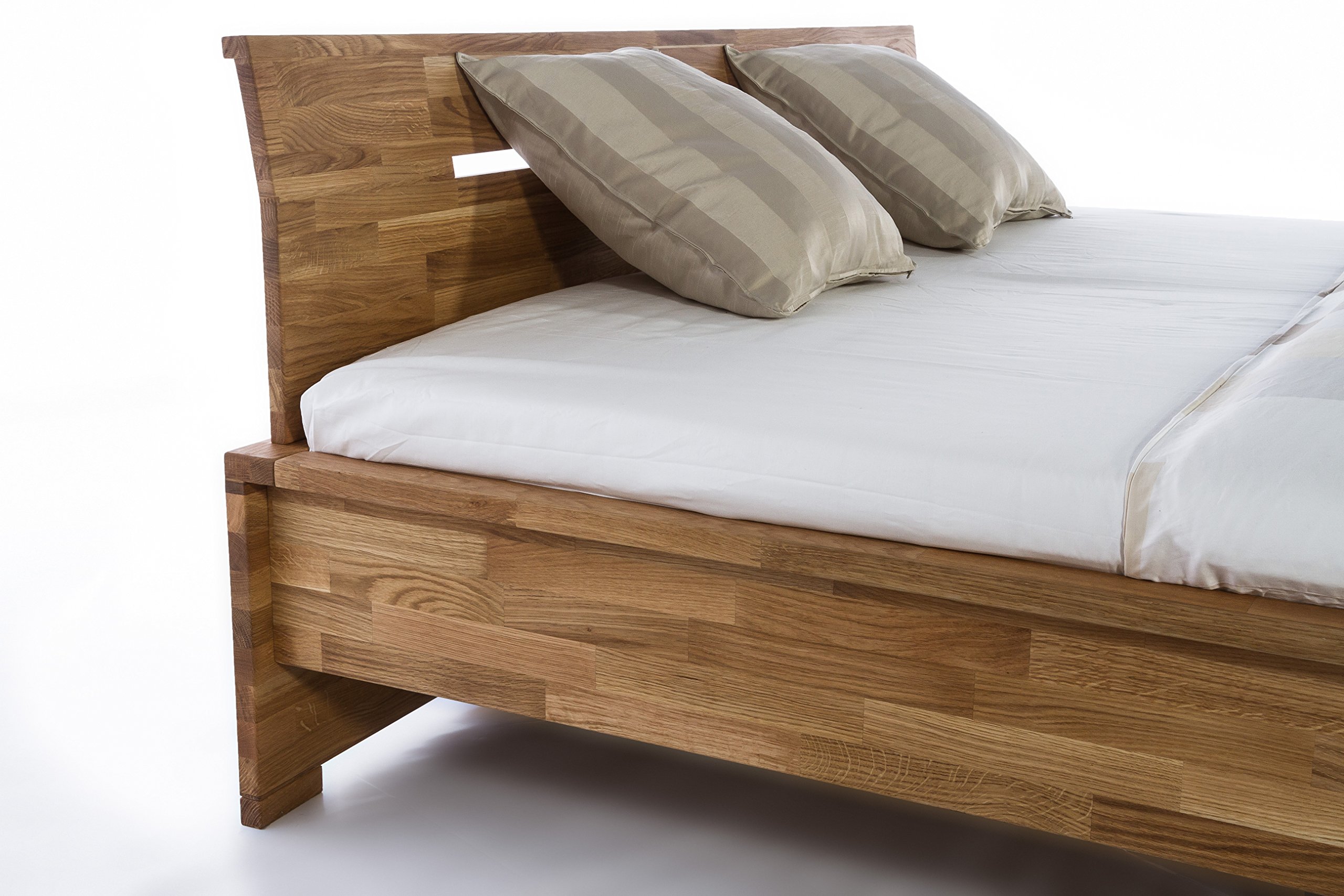 Letto matrimoniale in legno massello di rovere, modello Firenze, in confezione originale, tutte le misure disponibili