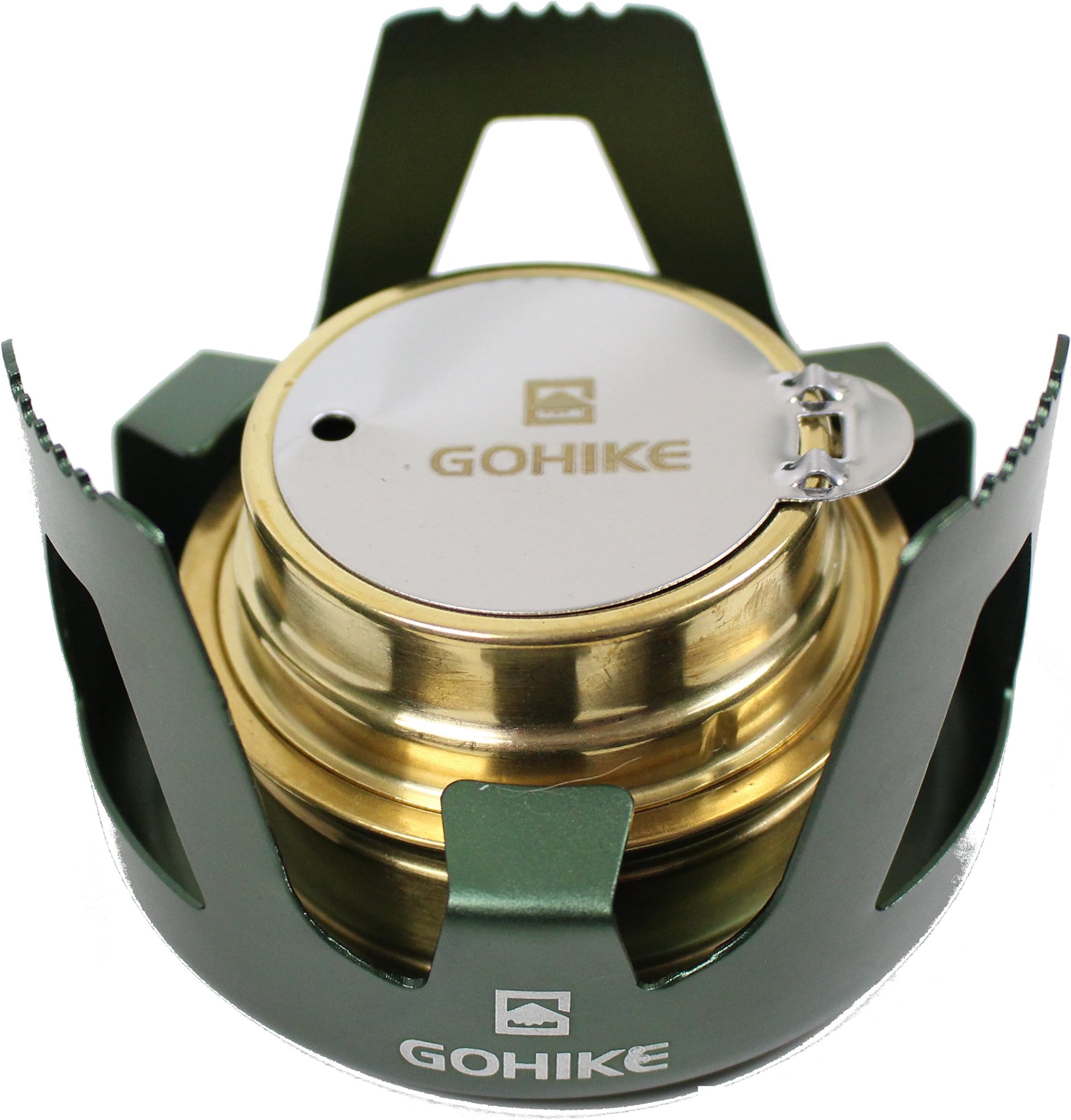 GOHIKE Ultalight Backpacking Alcohol Burning Stove with Screw cap, Pot Stand and Pouch