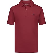 Dockers Boys Short Sleeve Pique Polo Shirt, Classic Fit Cotton Blend Collared Shirt