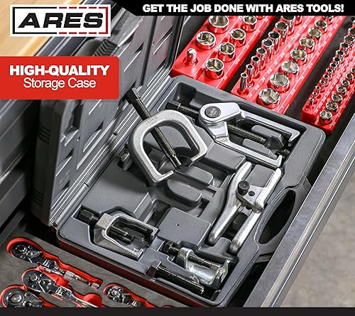 Miniatura 19 de ARES 12109 – Juego de herramientas de barra de acoplamiento interior maestro de 13 piezas – Incluye 12 adaptadores de llave Crowfoot Moly Crowfoot