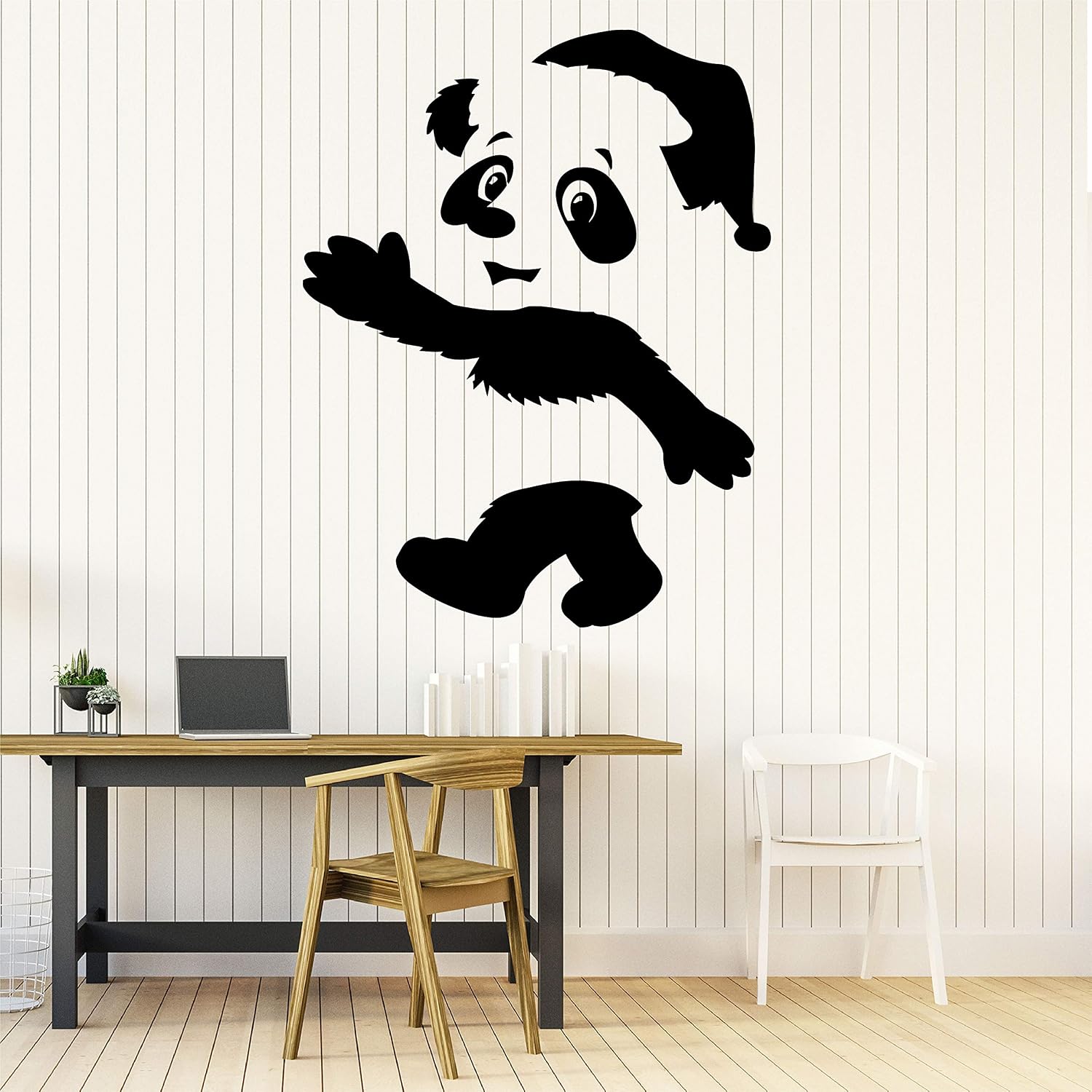 Panda Wall Decals Room Décor - Panda Bamboo Wall Art Vinyl Stickers - Panda Decorations Pictures for Girls Room Home Bedroom Kids Nursery Room - Animals Wildlife Forest Safari Jungle Savannah PA006