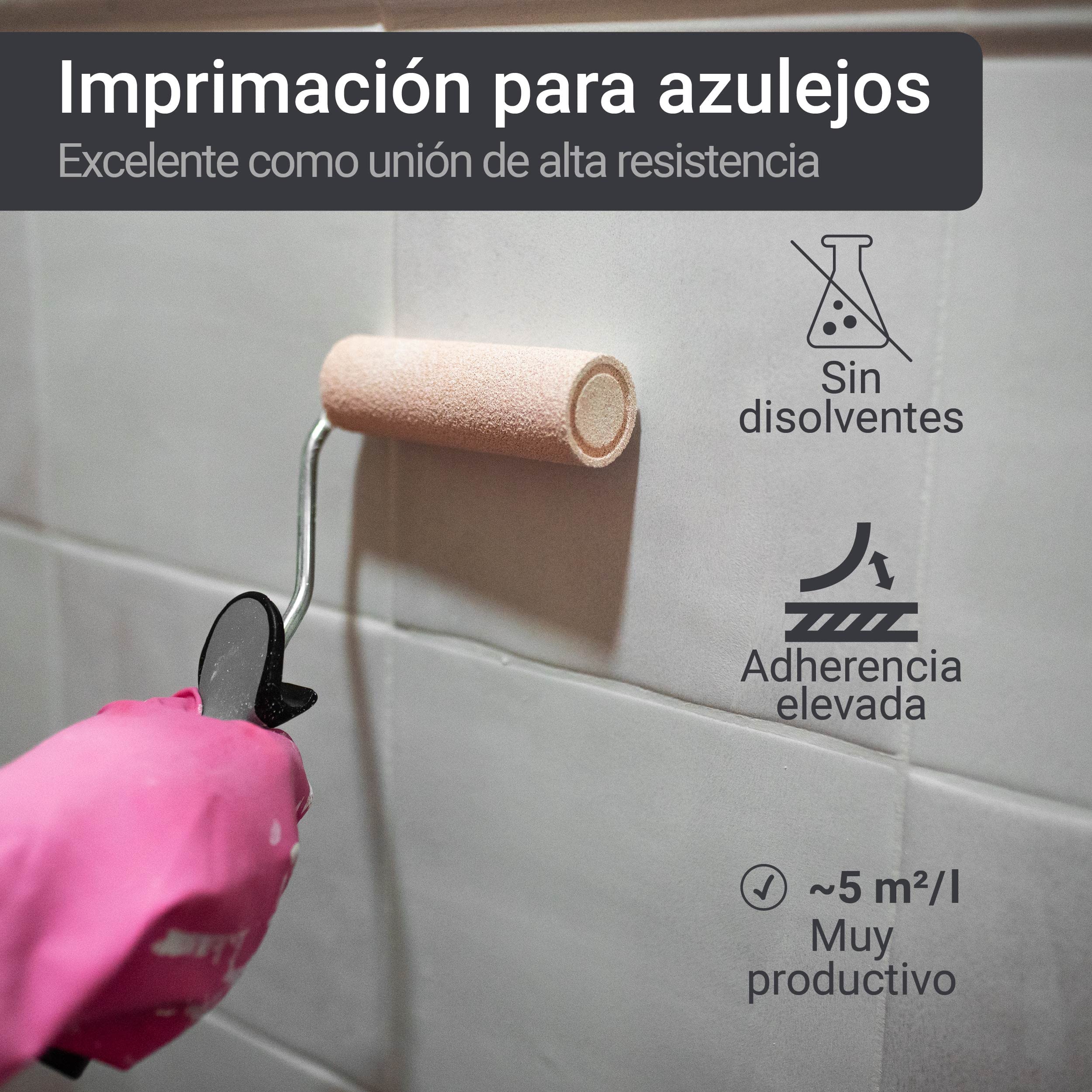 Imprimación para azulejos Union de pintura Suelo Pared Alta adherencia W708-2,5Kg
