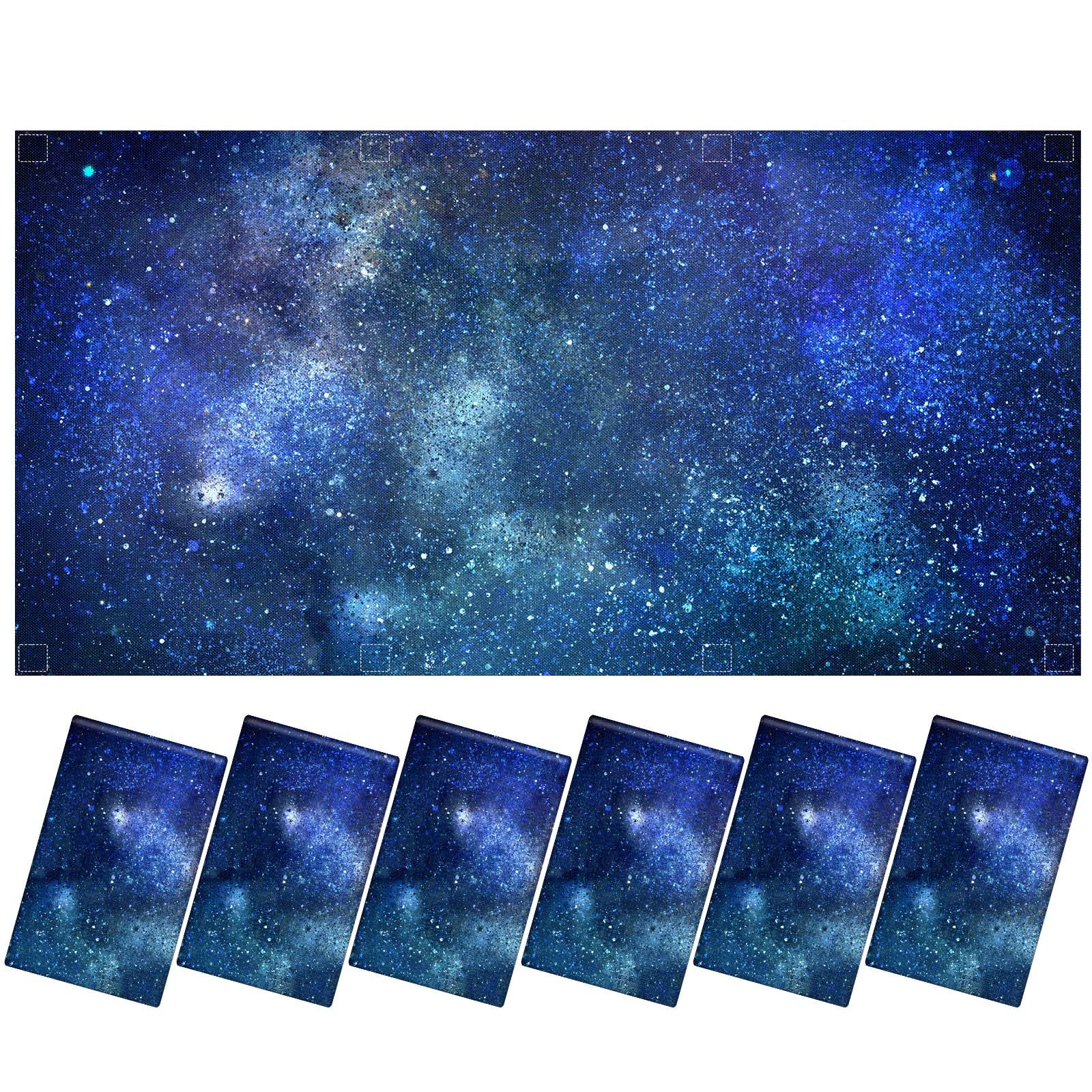 6 Pcs Fluorescent Light Covers Ceiling Lights, 48 Magnets,Starry