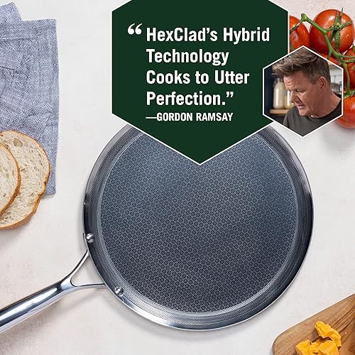 Miniatura 8 de HexClad Juego de plancha de 12 pulgadas y sartén para barbacoa